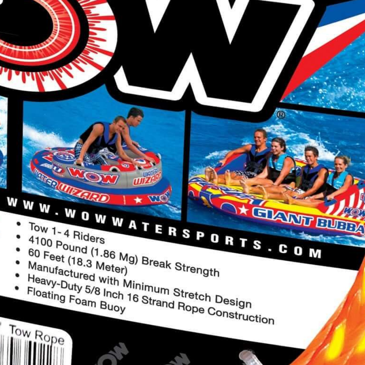 WOW Watersports 4K 60' Tow Rope