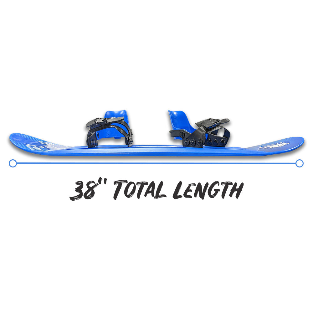 Beginner Kids Snowboard 95cm (38 Inches) With Adjustable Bindings, Vivid Blue