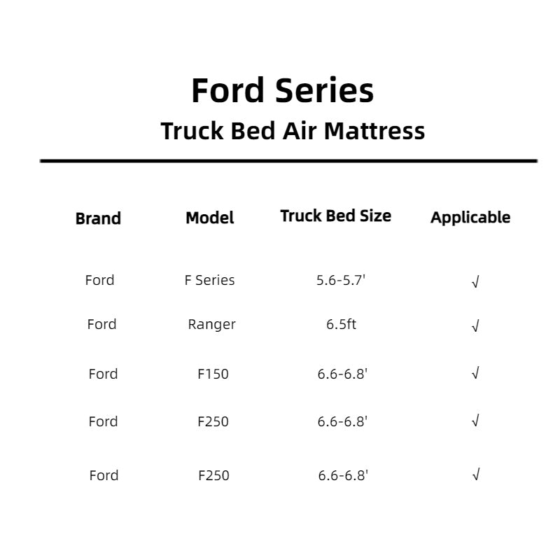 DikaSun Ford 5.5-5.8ft | 6-6.5' Truck Bed Air Mattress