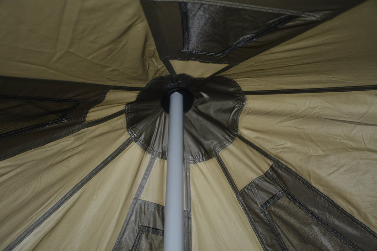 Oxford Bell Tent for Family Camping with Spacious Interior - Beige