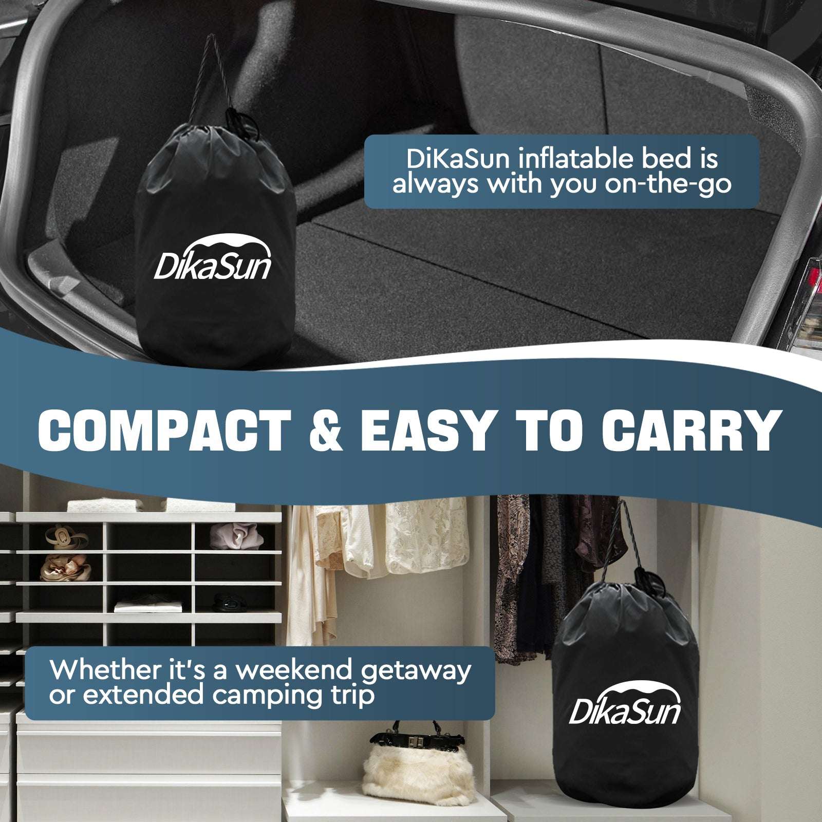 Tesla Model Y Mattress: Inflatable Camping Bed Air Mattress for Model Y, Thickened Travel SUV Sleeping Pad with Car Air Pump 2 Pillows