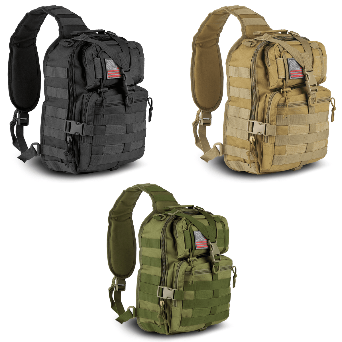 XGear Tactical 14L Range Sling Bag Backpack with Adjustable Strap