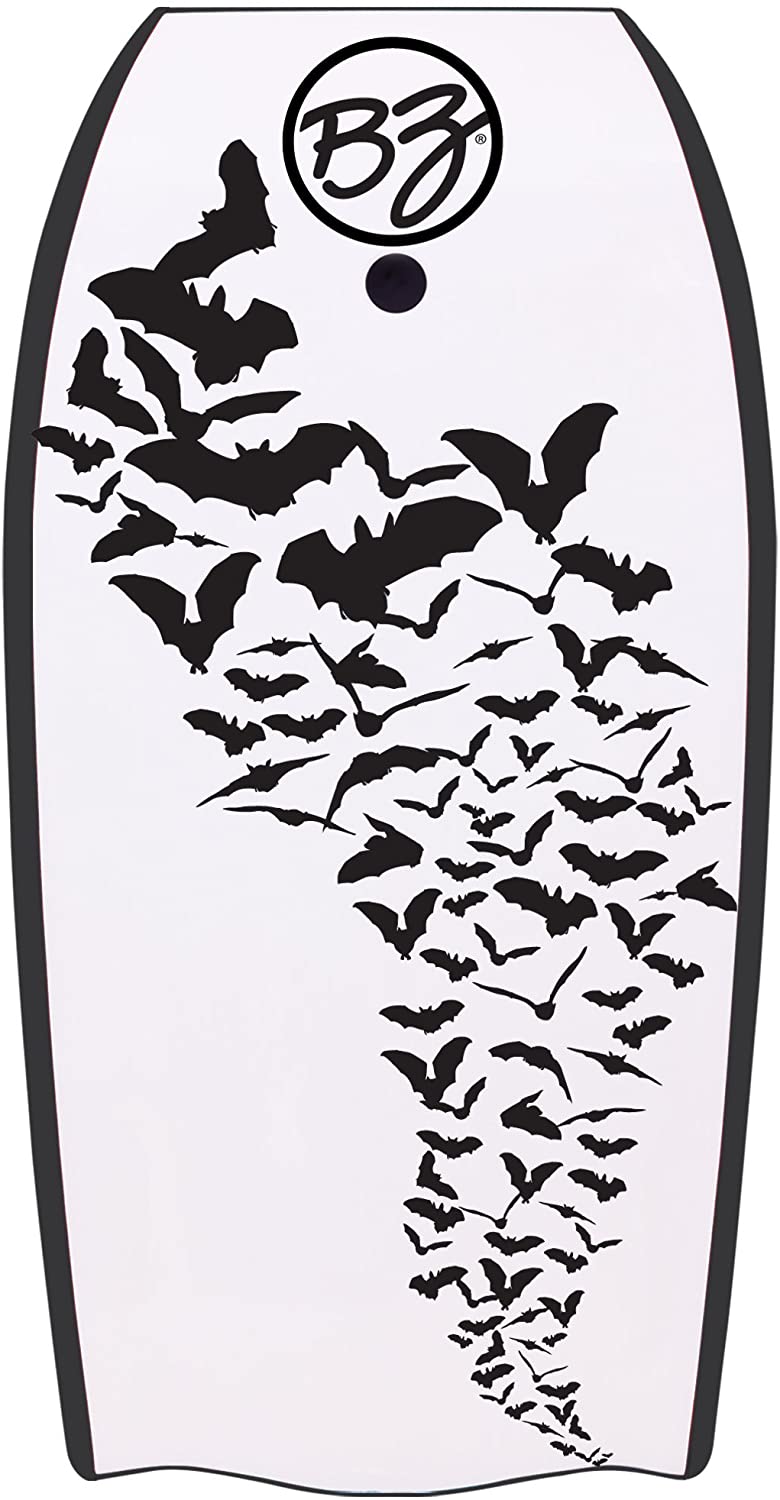 BZ Batfly Channel 41.5" Bodyboard with Coiled Leash, Yellow