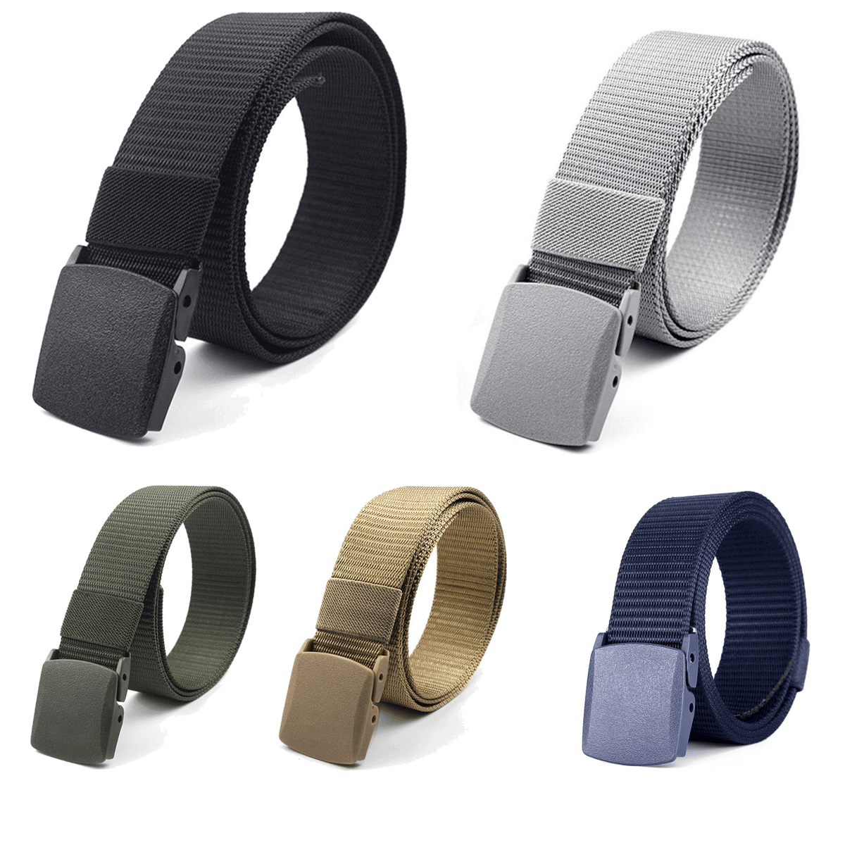 XGear Tactical Adjustable Nylon Belt with Plastic Buckle