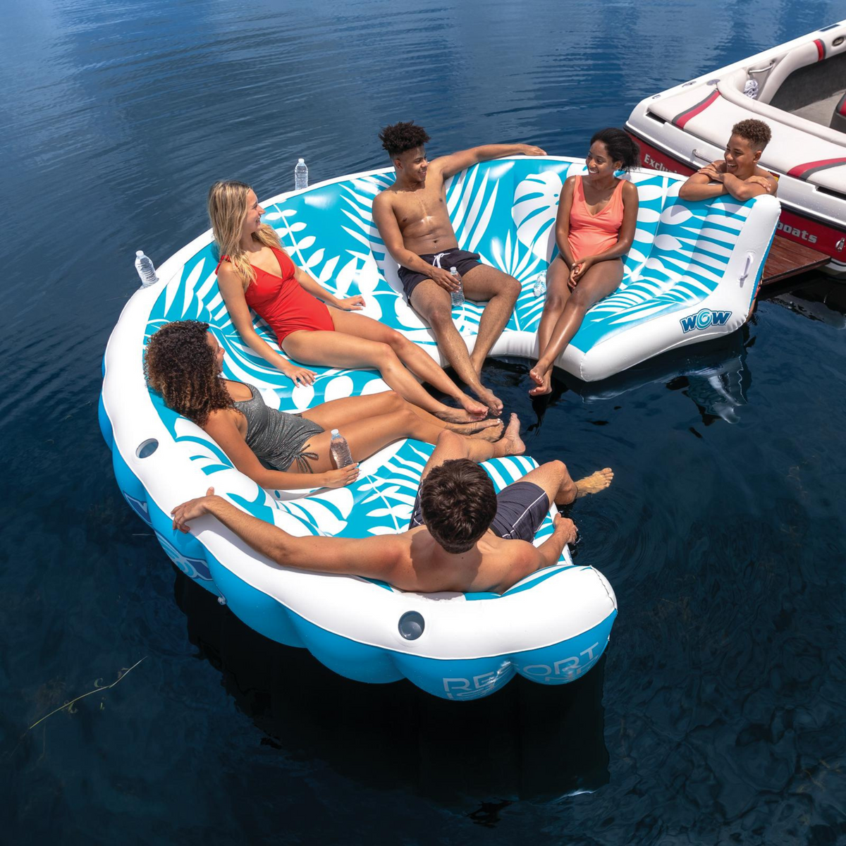 WOW Watersports Inflatable Lounging Resort Island for 6-8 People