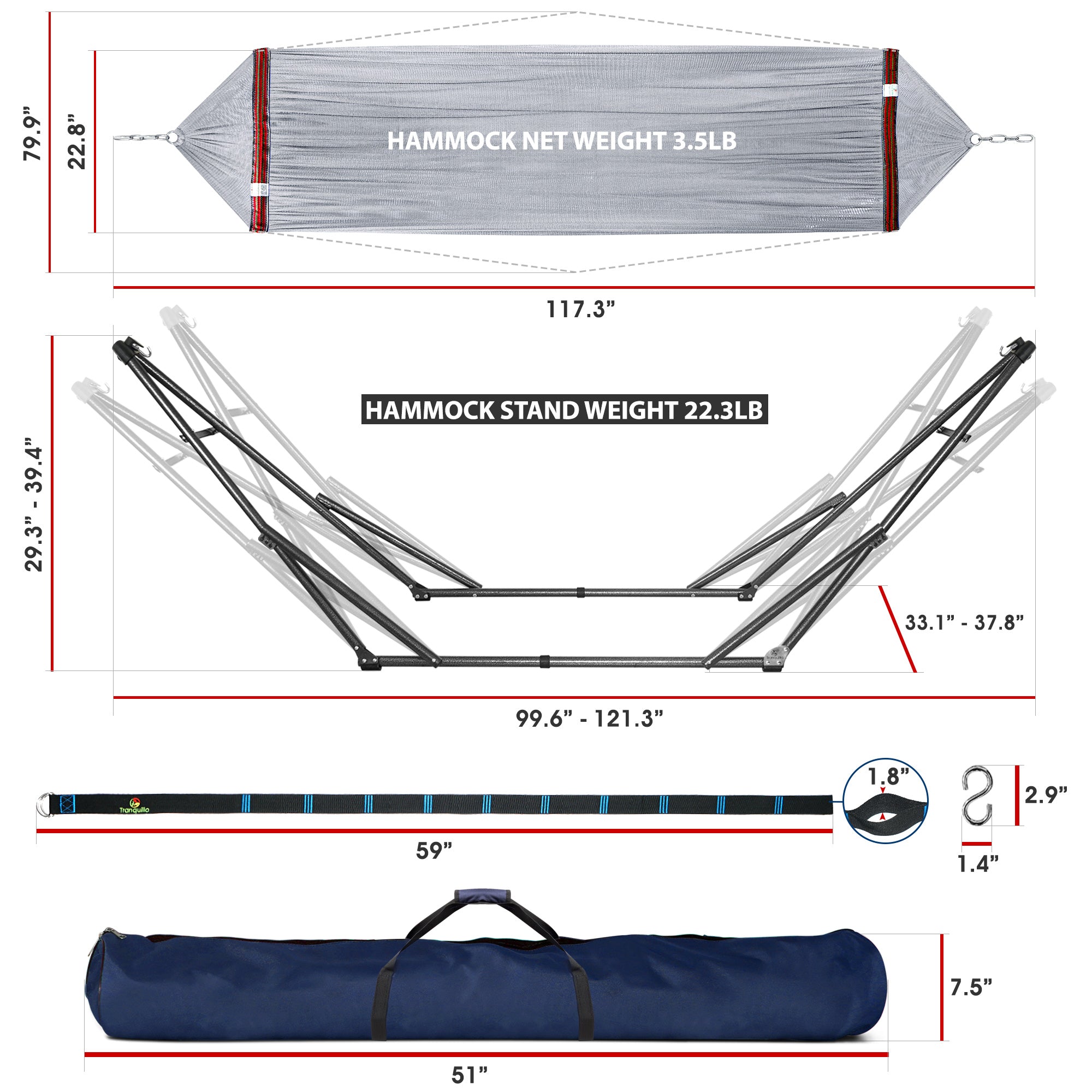 Comfort Set Original Hammock Stand