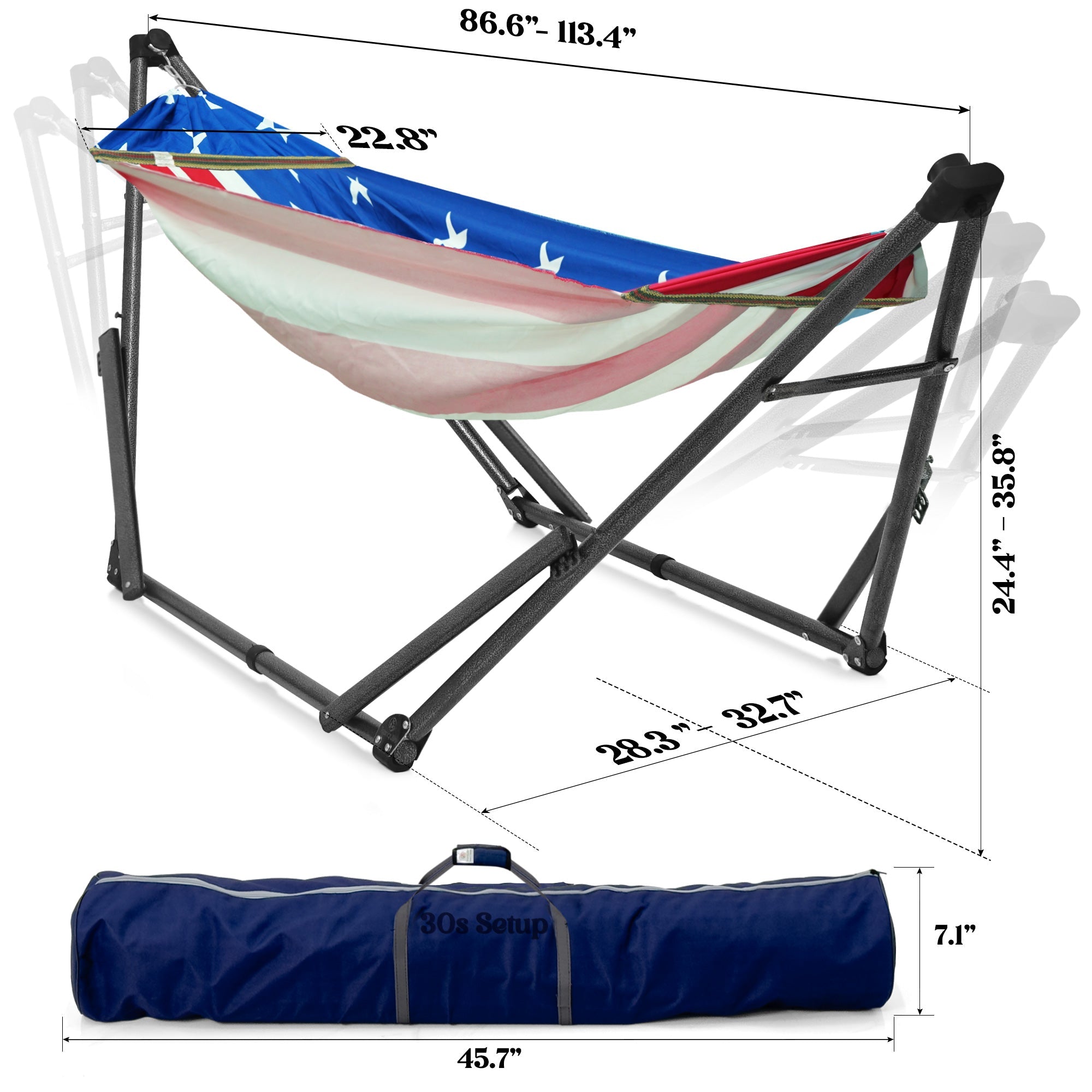 Uniki Canvas Hammock with Stand