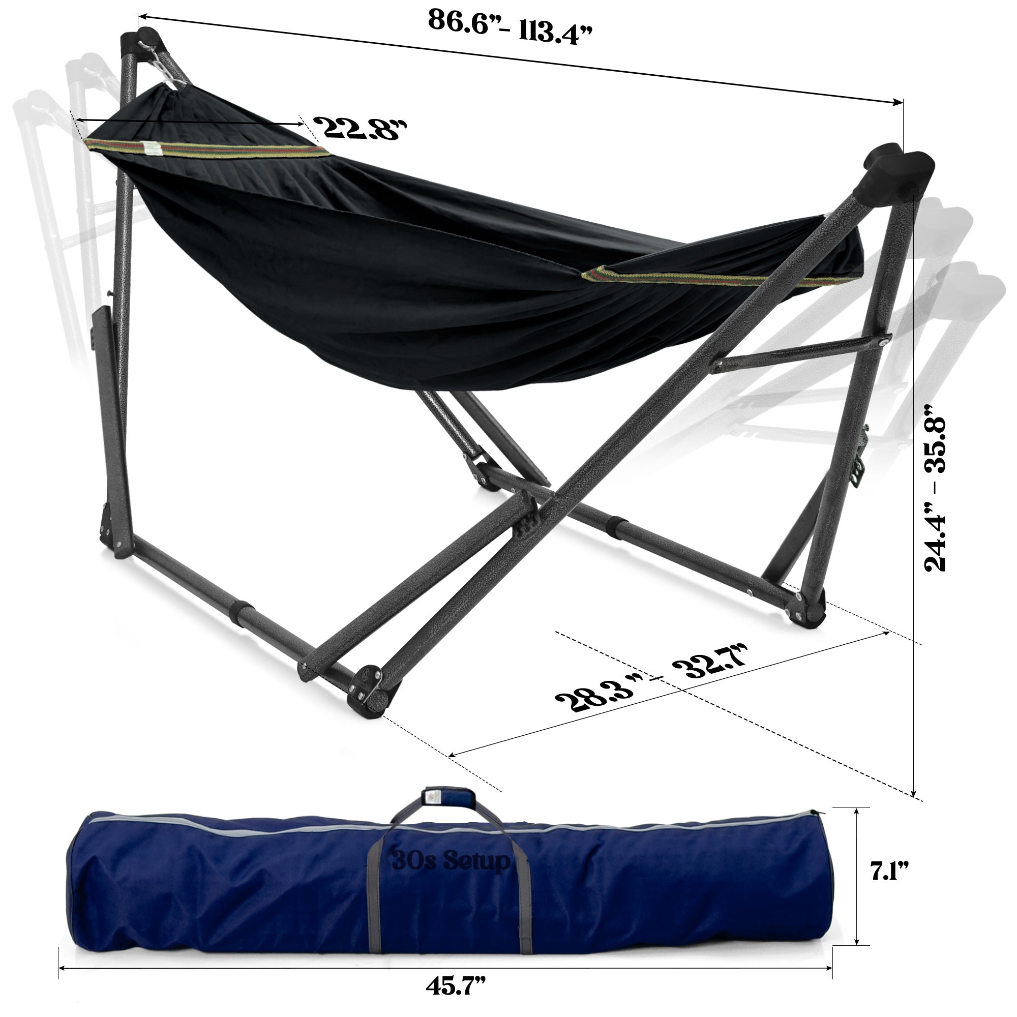 Uniki Canvas Hammock with Stand