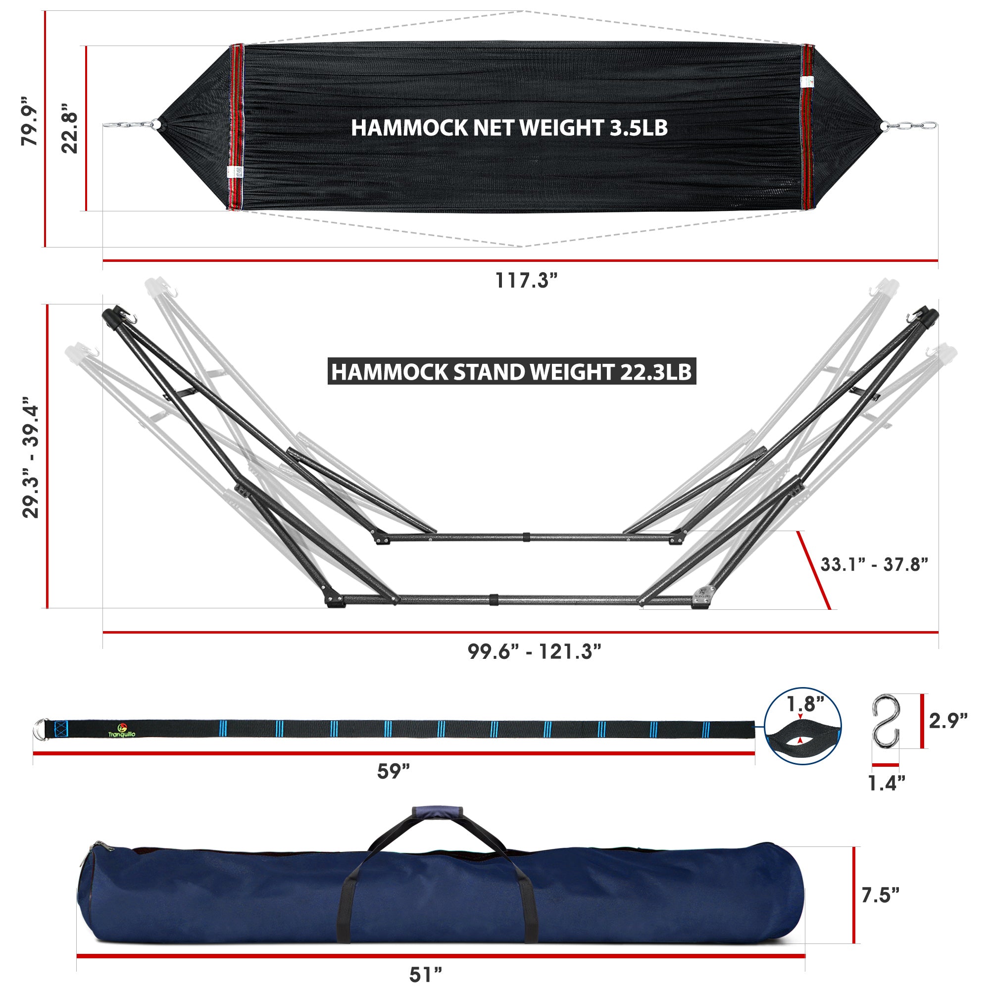 Comfort Set Original Hammock Stand