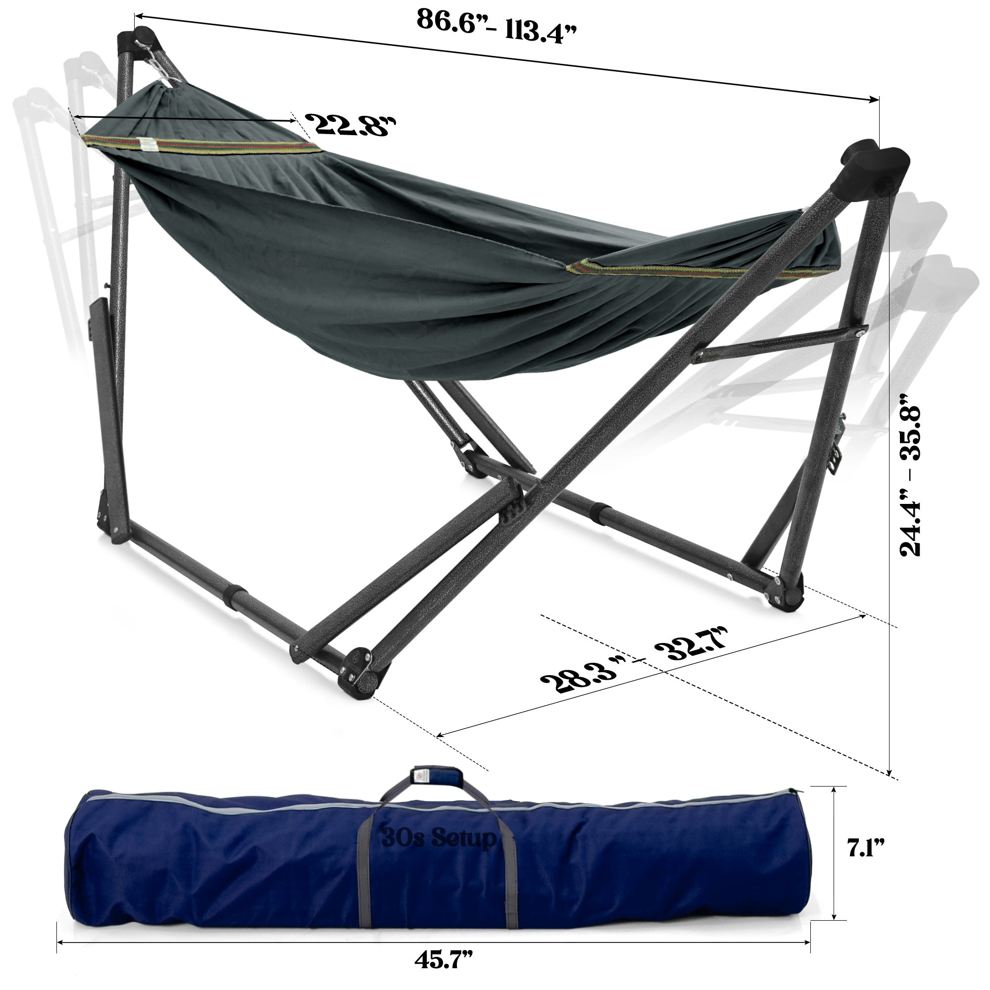 Uniki Canvas Hammock with Stand