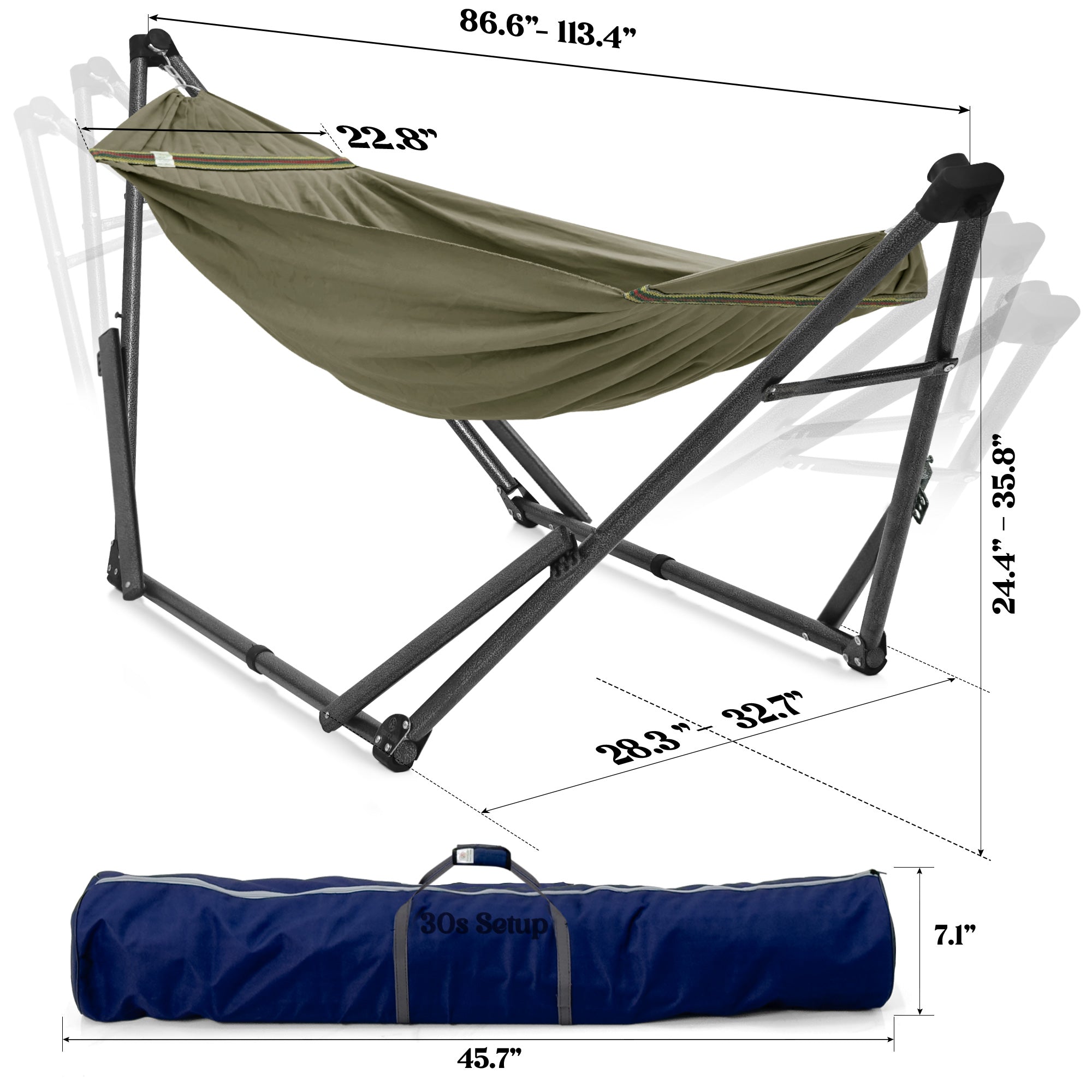 Uniki Canvas Hammock with Stand