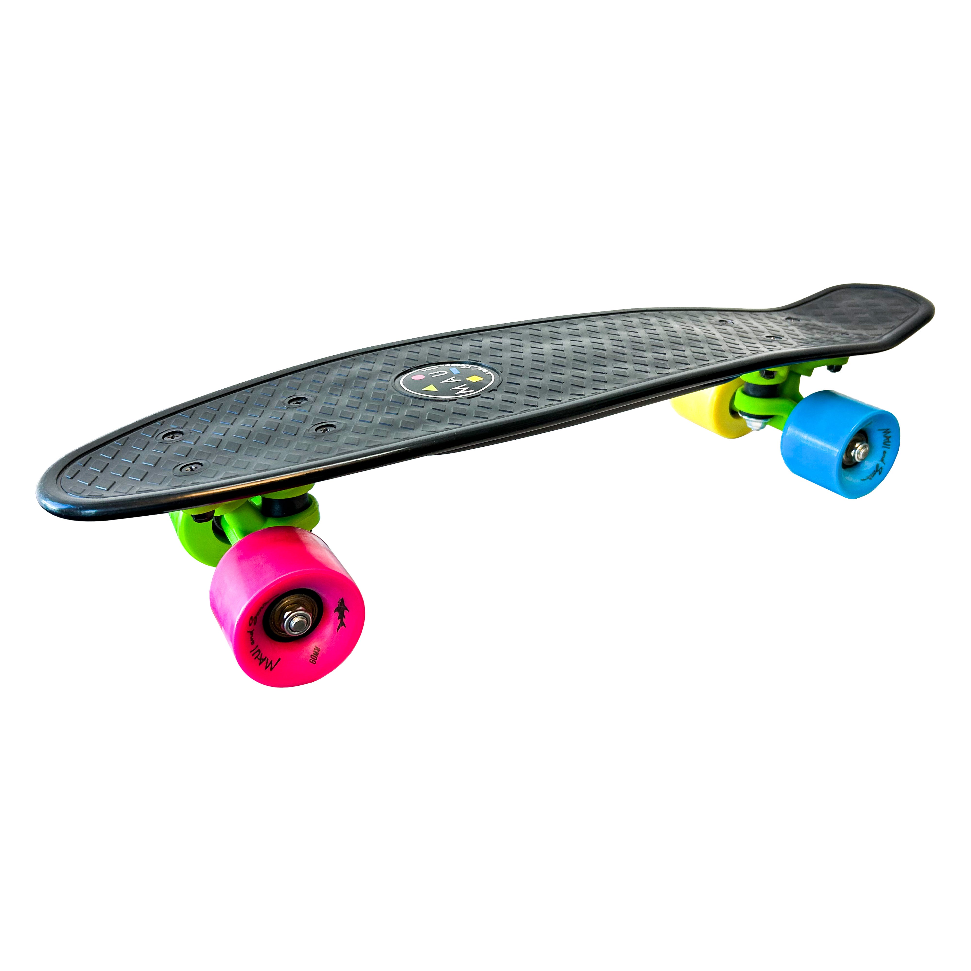 Maui & Sons Beginner Cookie 22" Penny Skateboard, Black