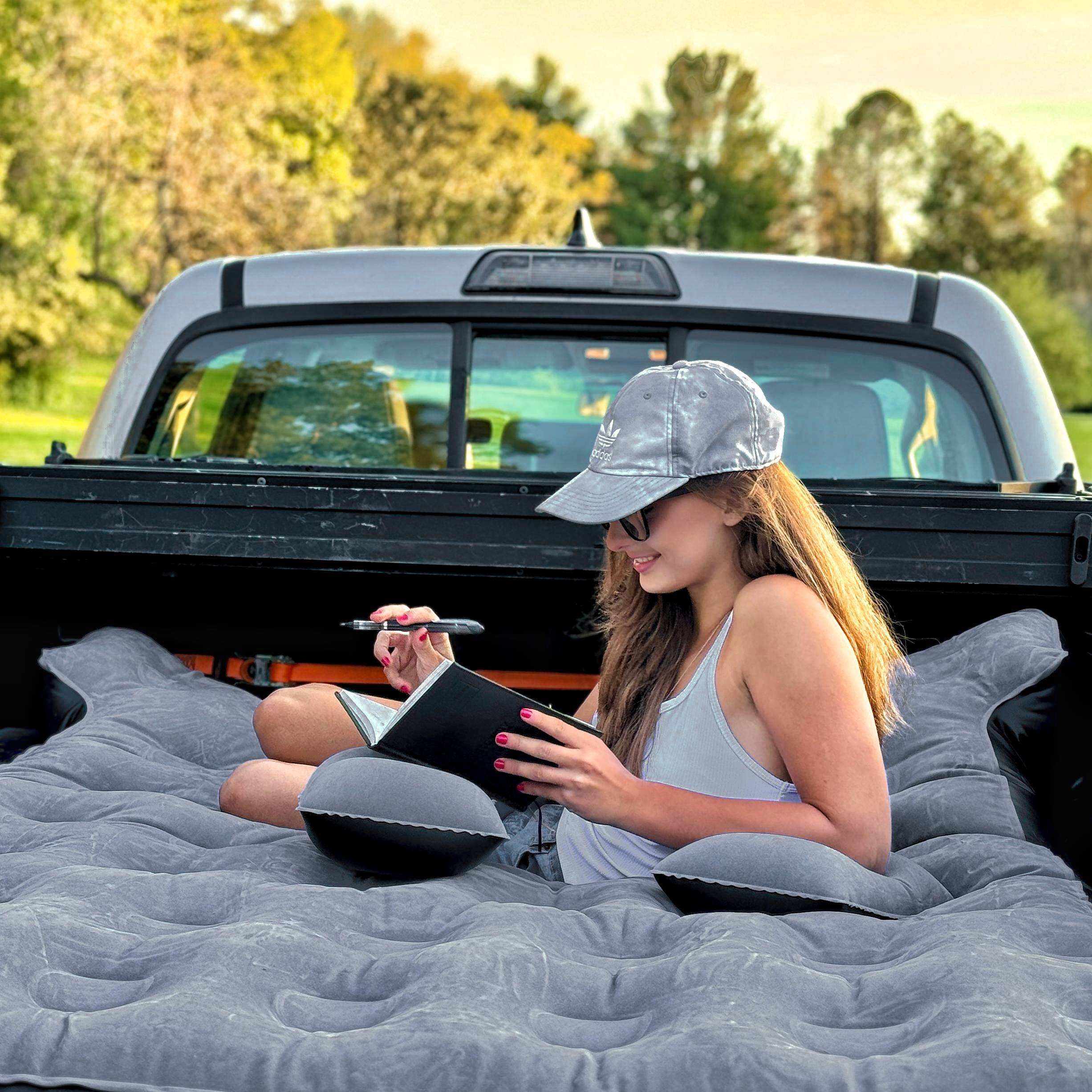 DikaSun 6-6.5ft Mid Size Truck Bed Air Mattress,Grey
