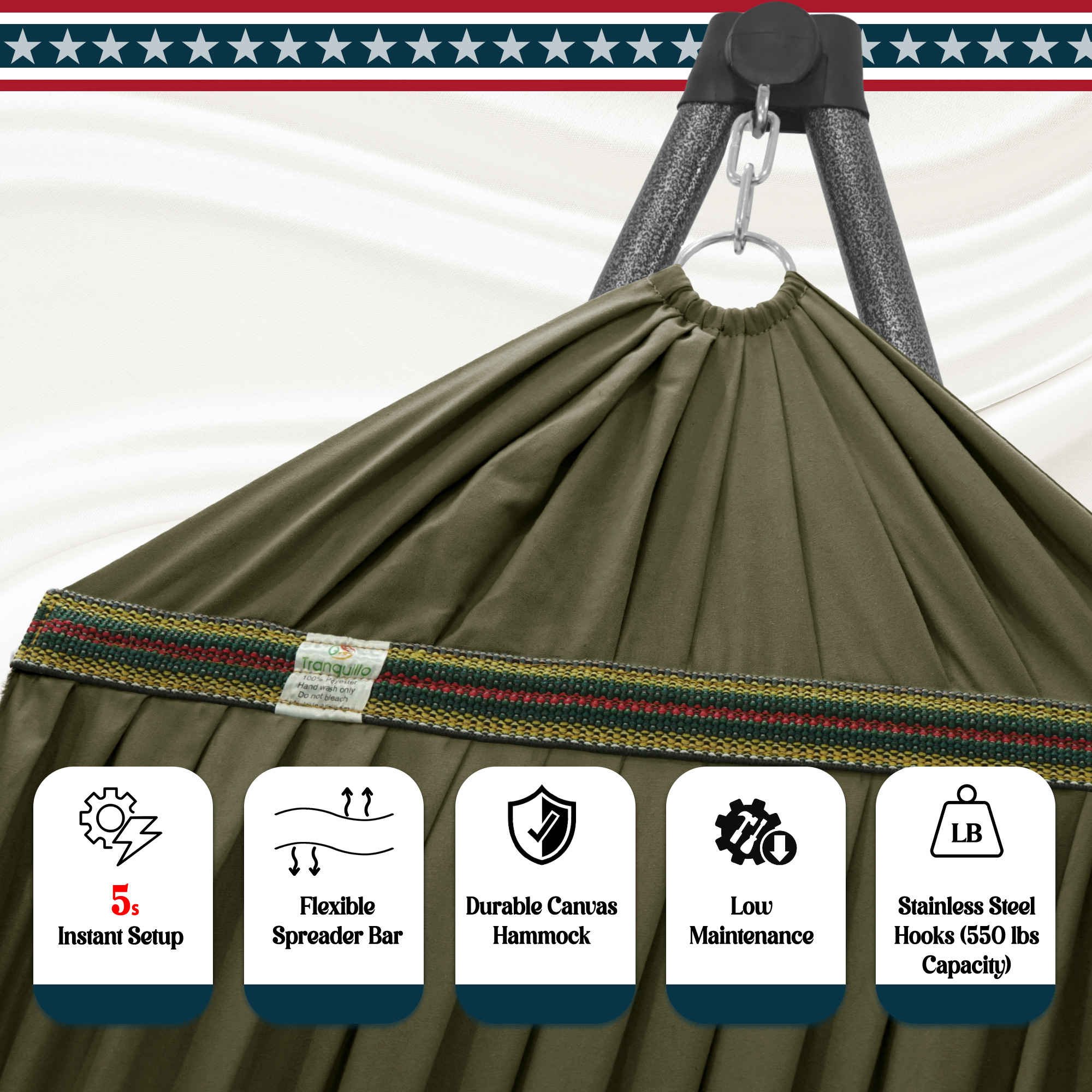 Uniki Canvas Hammock with Stand