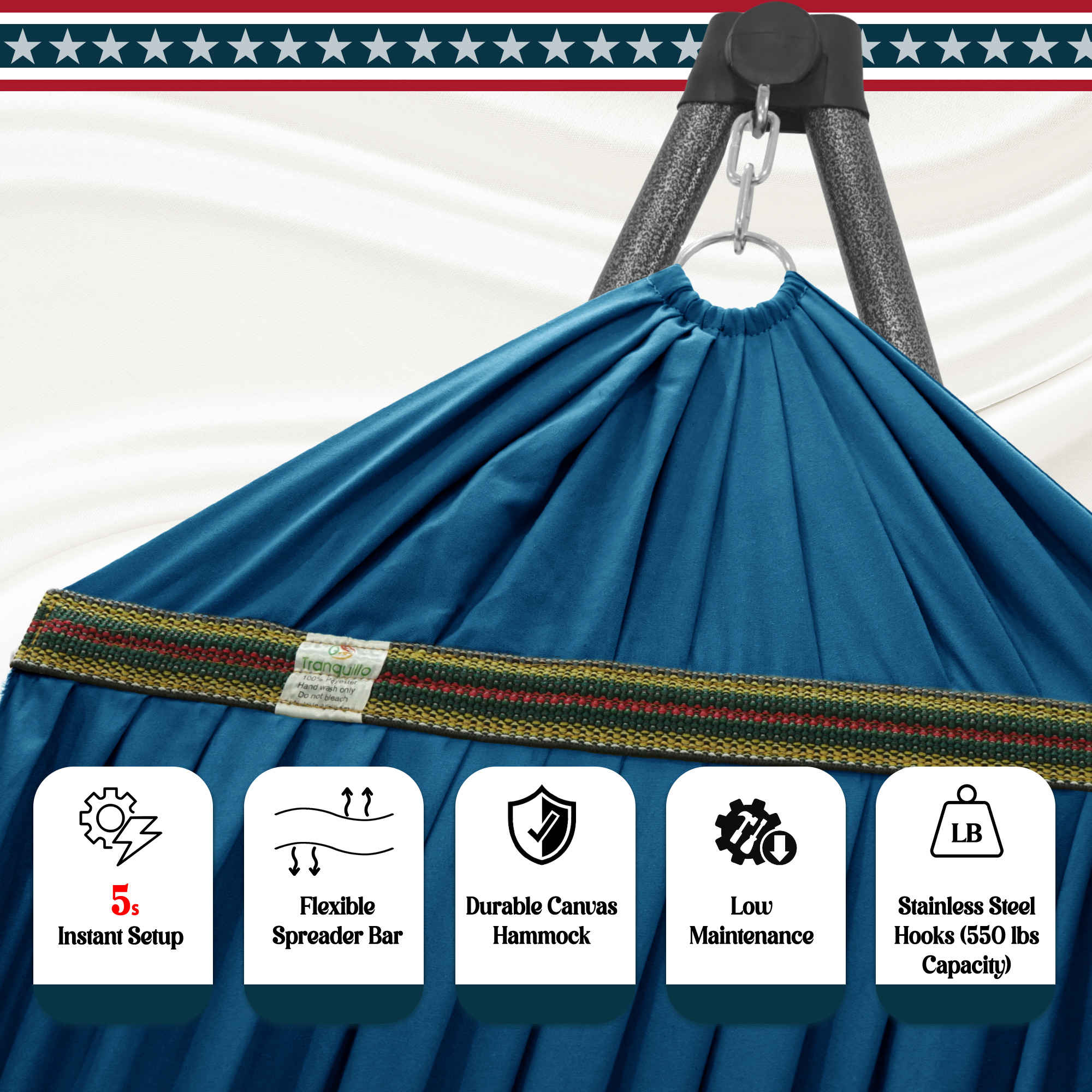 Uniki Canvas Hammock with Stand