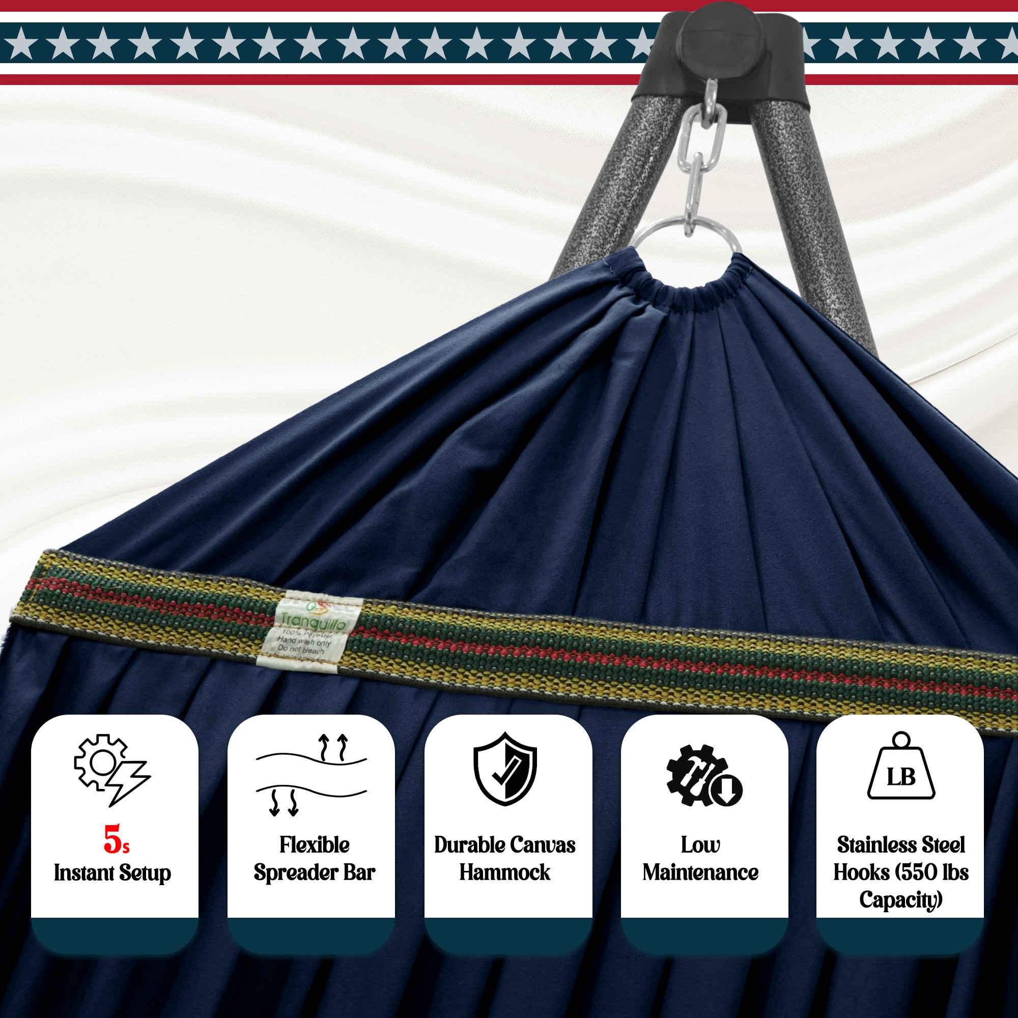 Uniki Canvas Hammock with Stand