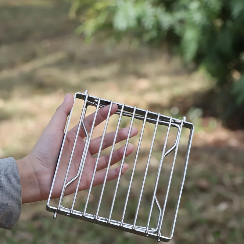 Compact Camping Stove Grill Rack for Outdoor Cooking