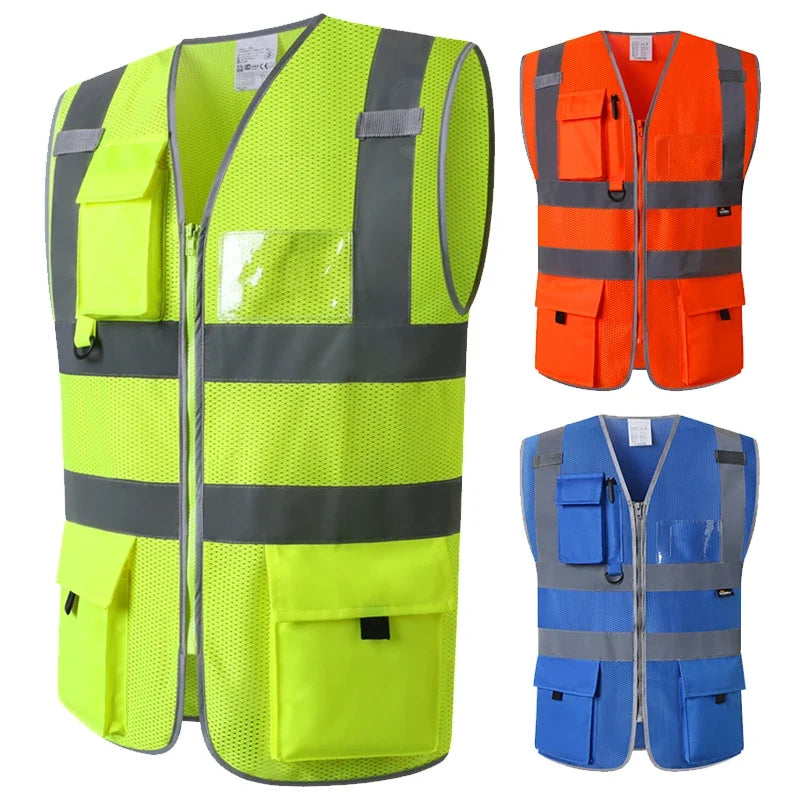 Reflective Safety Vest Breathable Durable Engineer