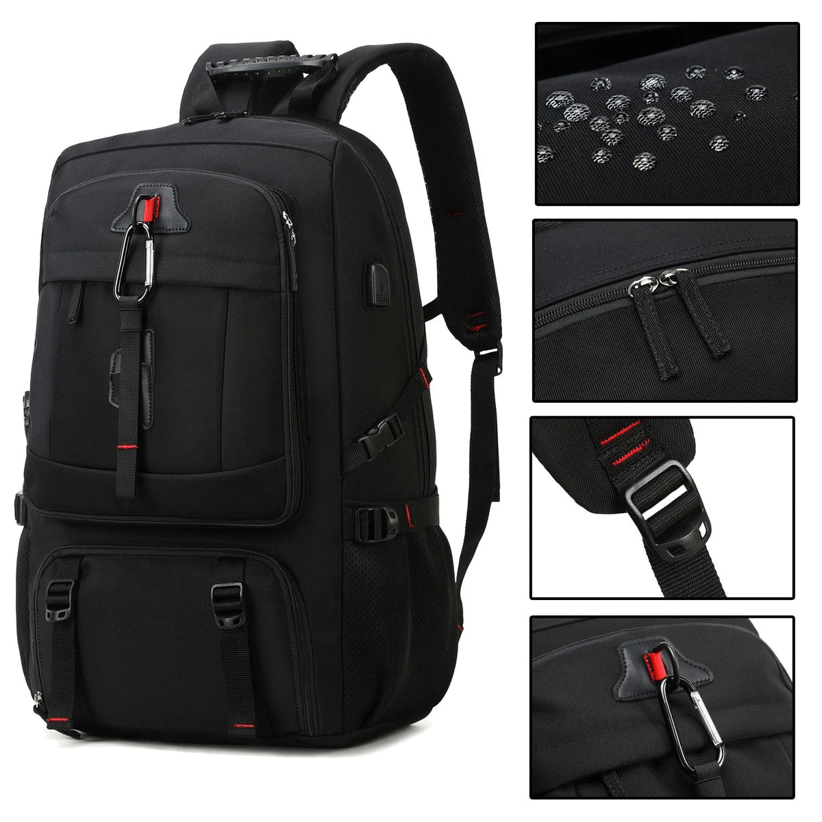 50L Waterproof Backpack with Shoe Compartment