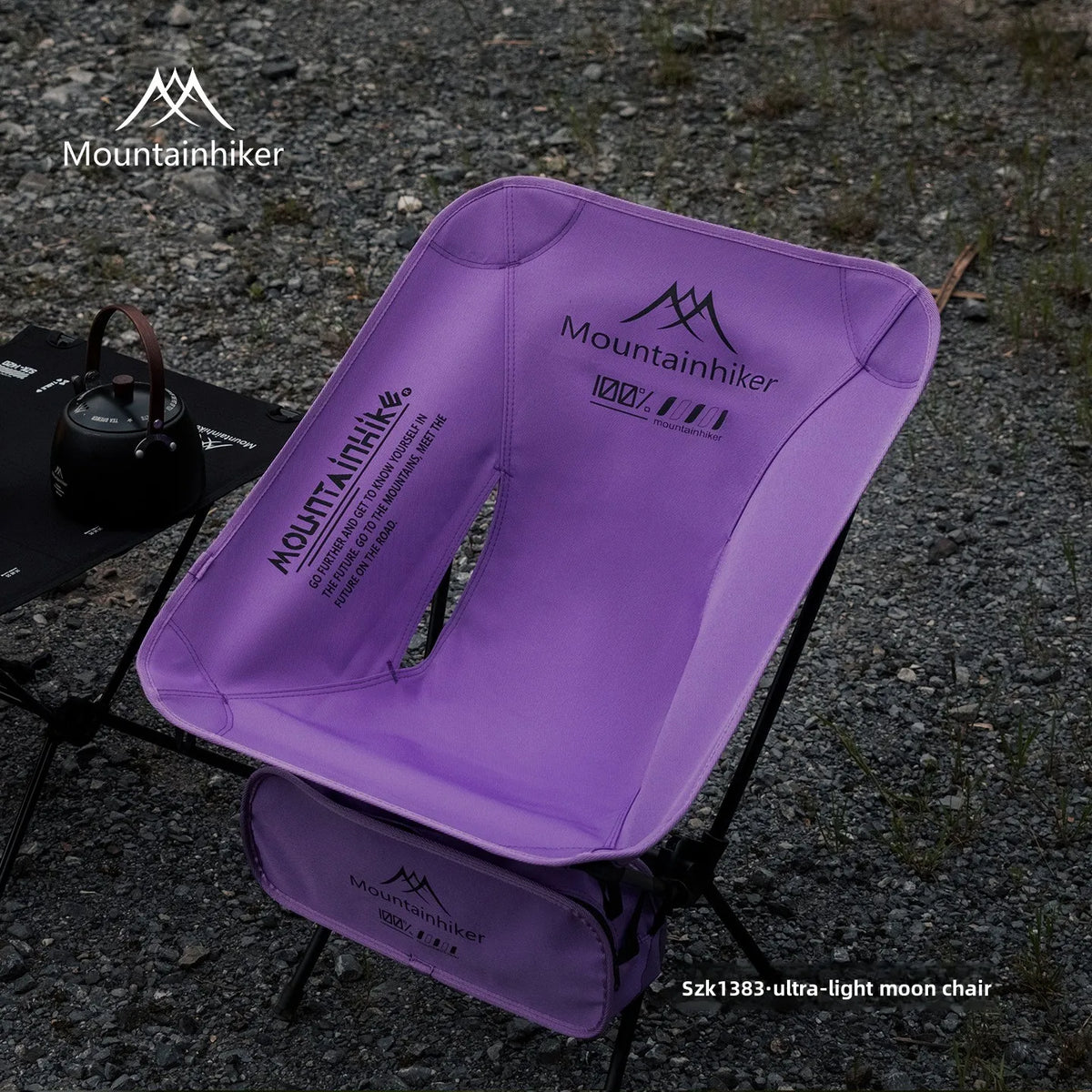 Ultralight Folding Camping Chair, Portable Moon Chair with Carry Bag, Aluminum Frame for Backpacking, Beach, Picnic & Fishing (Purple/Blue/Yellow)