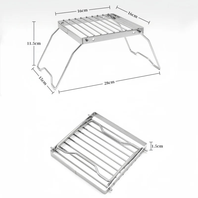 Compact Camping Stove Grill Rack for Outdoor Cooking