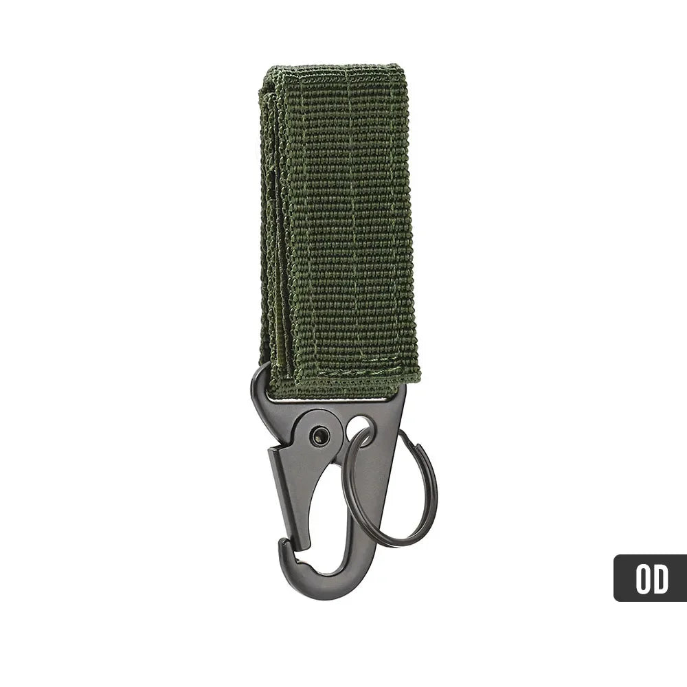1-3 PCS.Tactical Hanging Buckle Molle Nylon Webbing Carabiner Belt Triangle Keychain for Outdoor Climbing Camping Tool Accessory