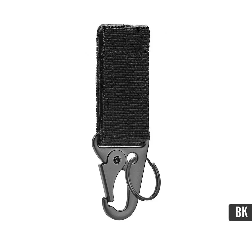 1-3 PCS.Tactical Hanging Buckle Molle Nylon Webbing Carabiner Belt Triangle Keychain for Outdoor Climbing Camping Tool Accessory
