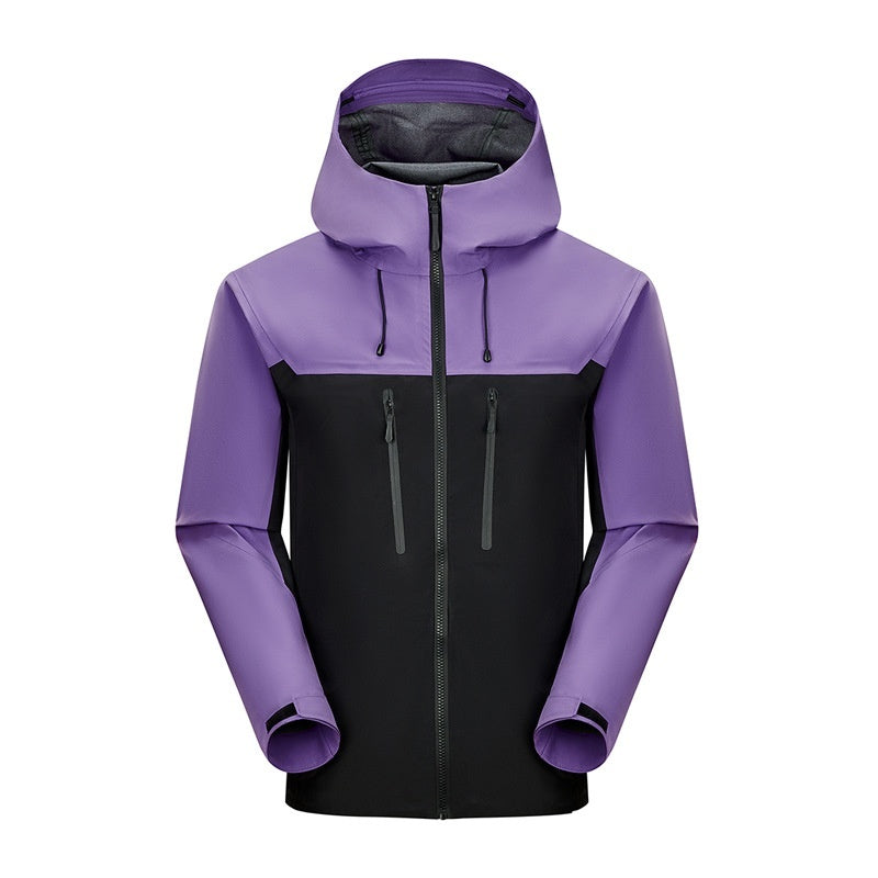Men's And Women's Same Hard Shell Waterproof Single Layer Jacket Hiking