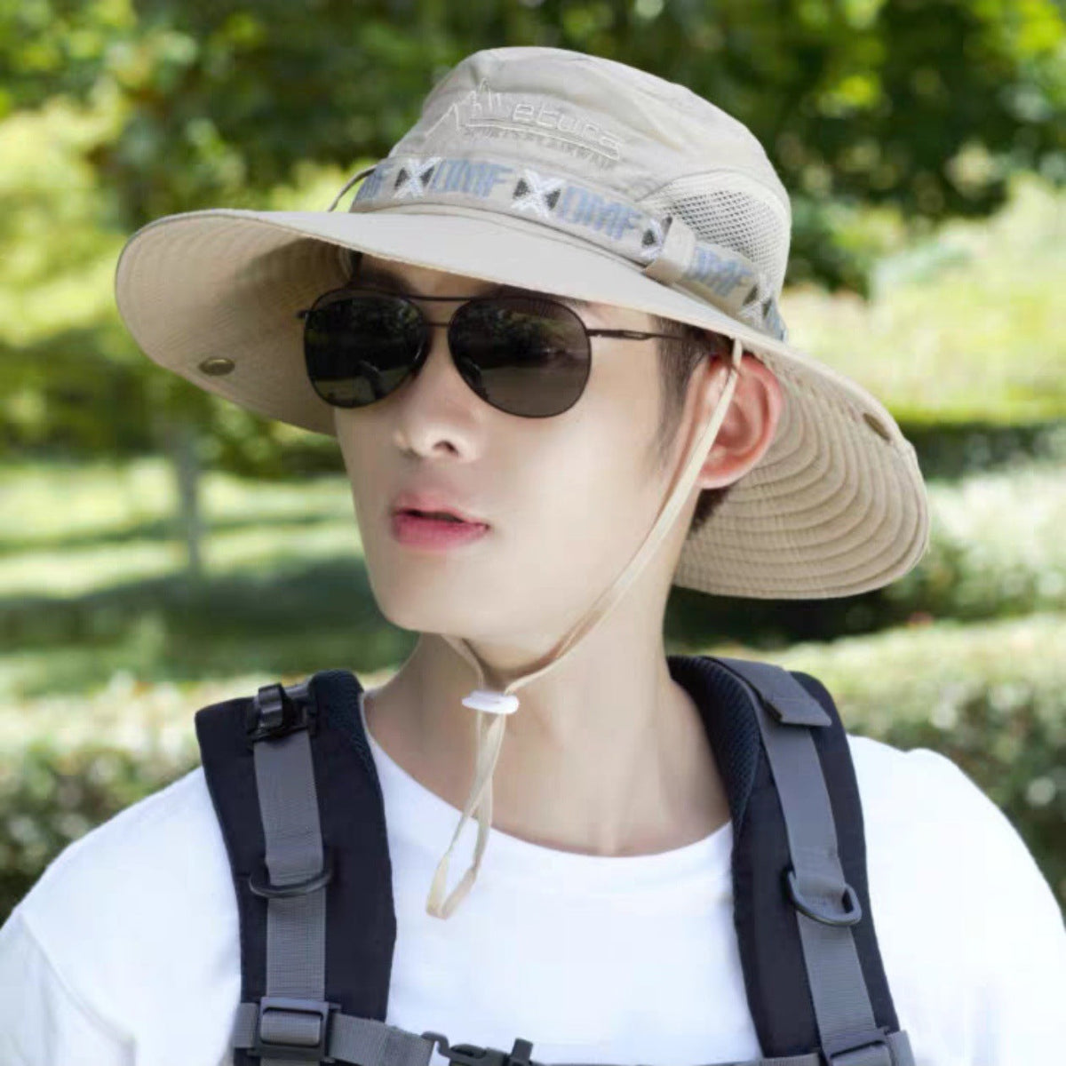 Men's Bucket Hat Outdoor Sun Protection Wide Brim Hat Fishing Cap Beach Hiking Sun Hat