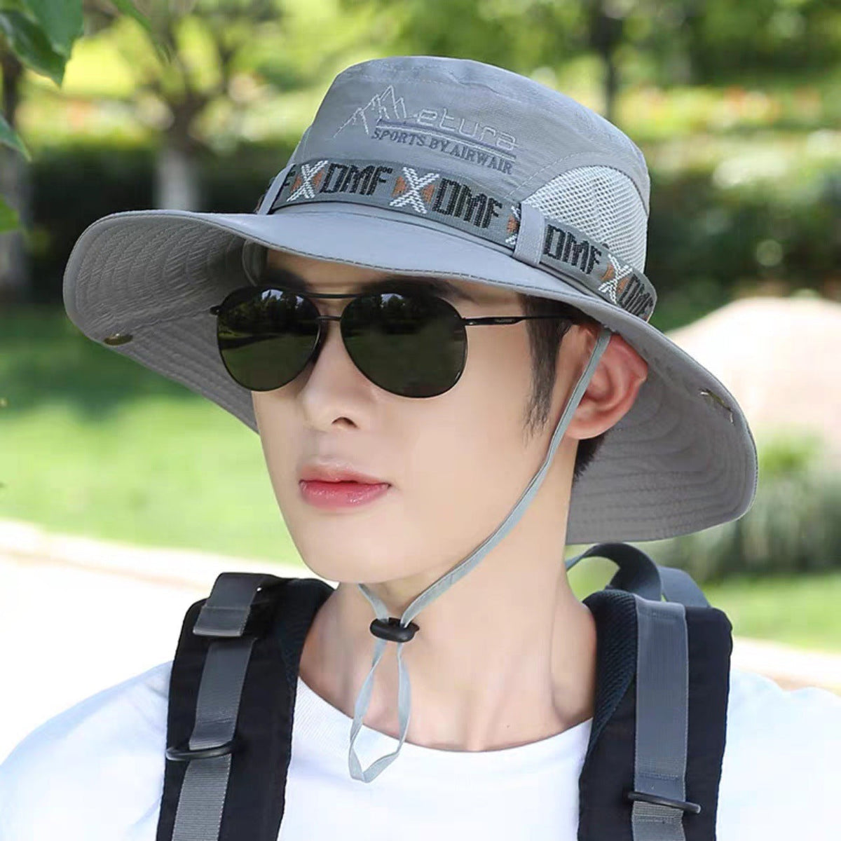 Men's Bucket Hat Outdoor Sun Protection Wide Brim Hat Fishing Cap Beach Hiking Sun Hat