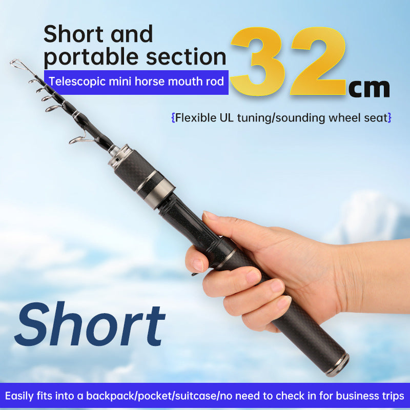 Portable Ultra - Short Carbon Fiber Telescopic Fishing Rod: 1.5m/1.68m/1.8m Options, Ideal for Sea Fishing with 32cm - Related C