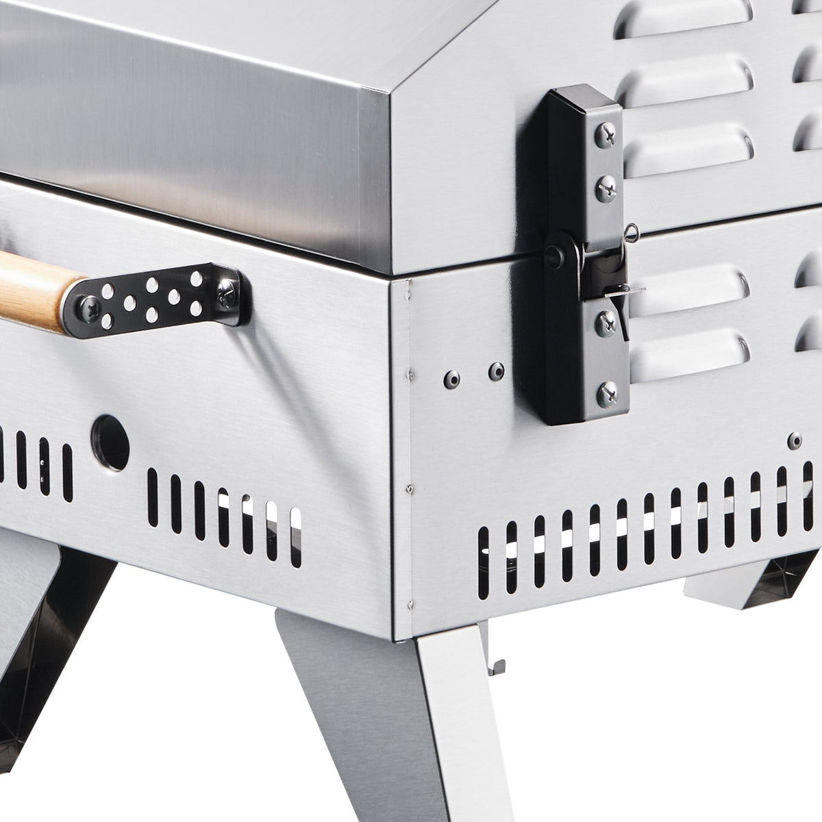 Outdoor Gas Pizza Oven with Thermometer - Stainless Steel