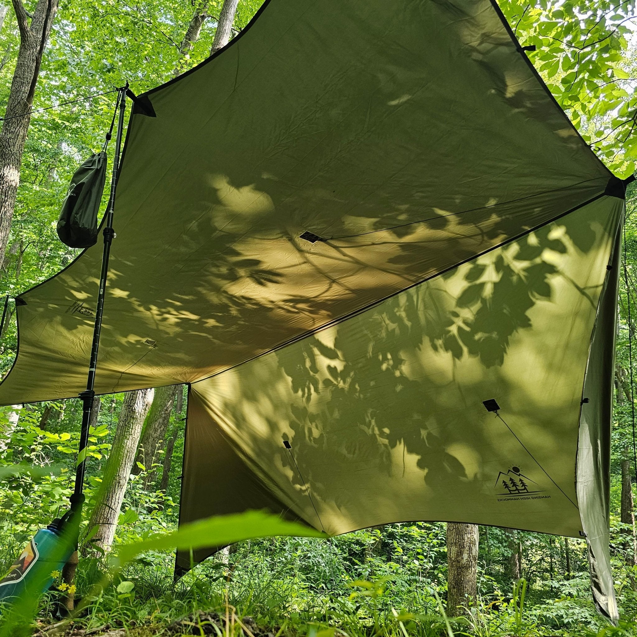 12 ft Hammock Tarp with Storm Doors | Hideaway Rain Fly