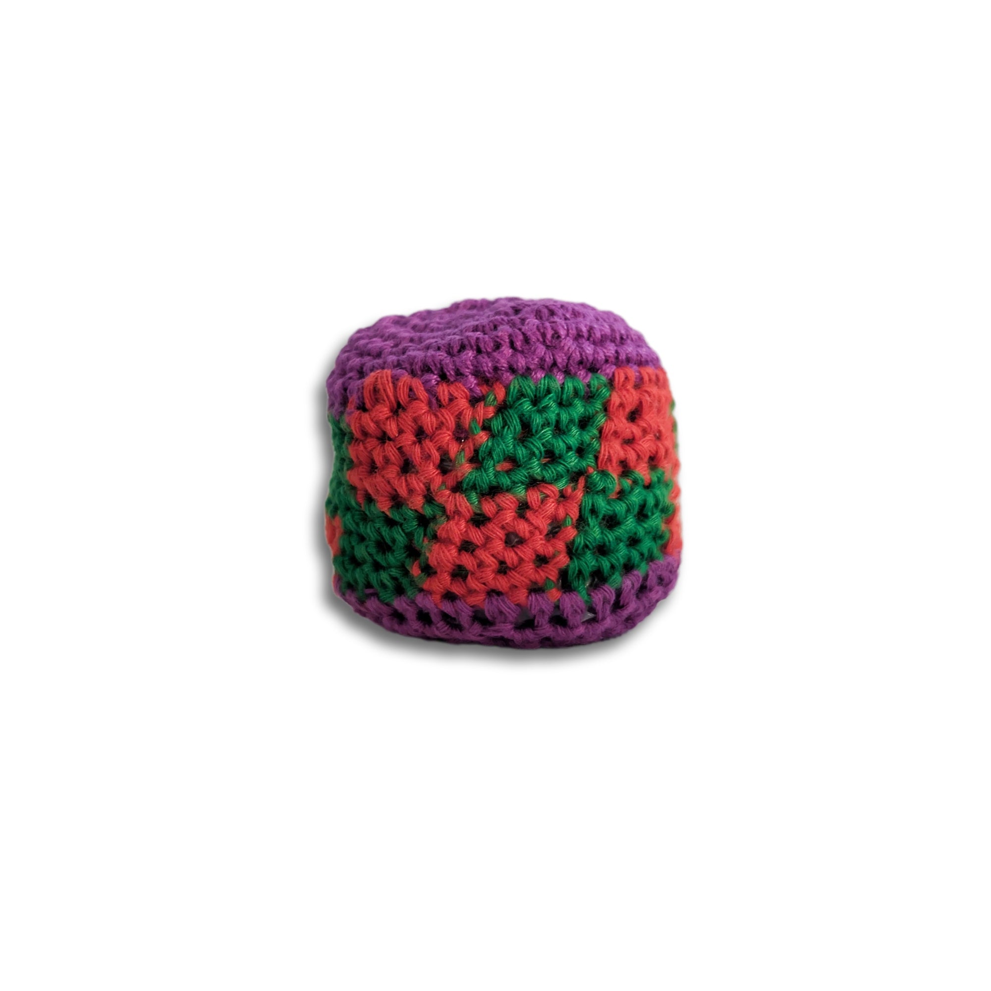Checkered Crochet Footbag Kick Sack 2in Acrylic Sealed Liner Economy Footbag
