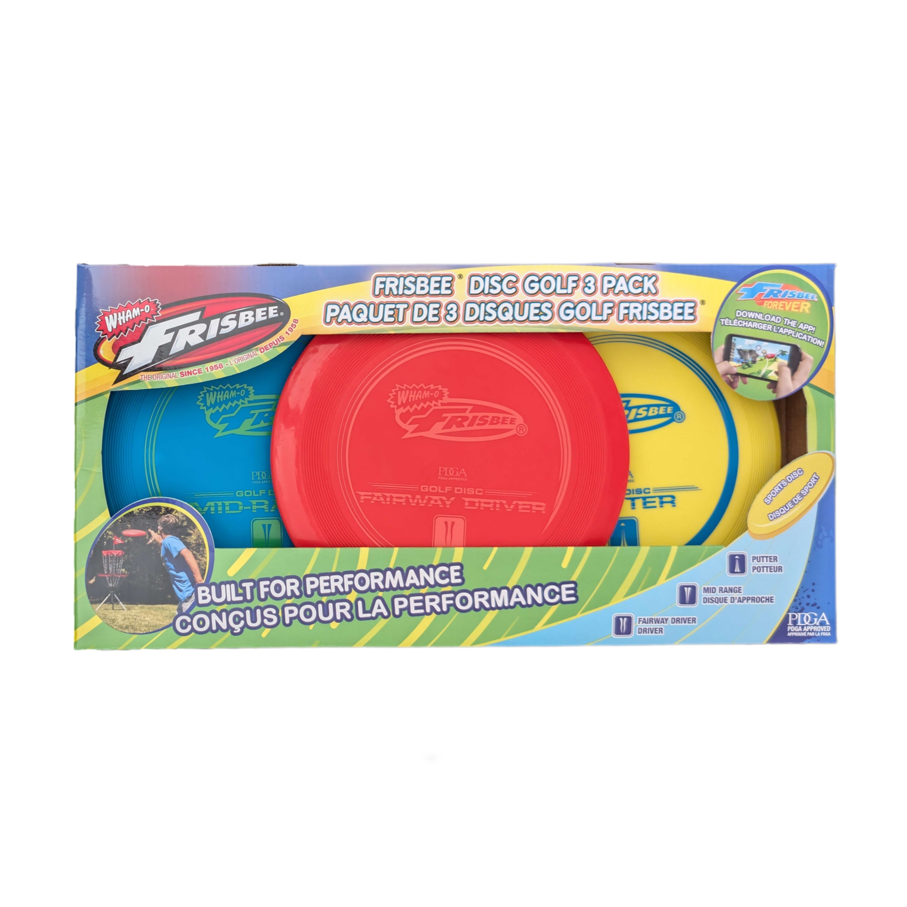 Frisbee Disc Golf 3-Pack: Putter, Mid-Range, Driver PDGA Approved