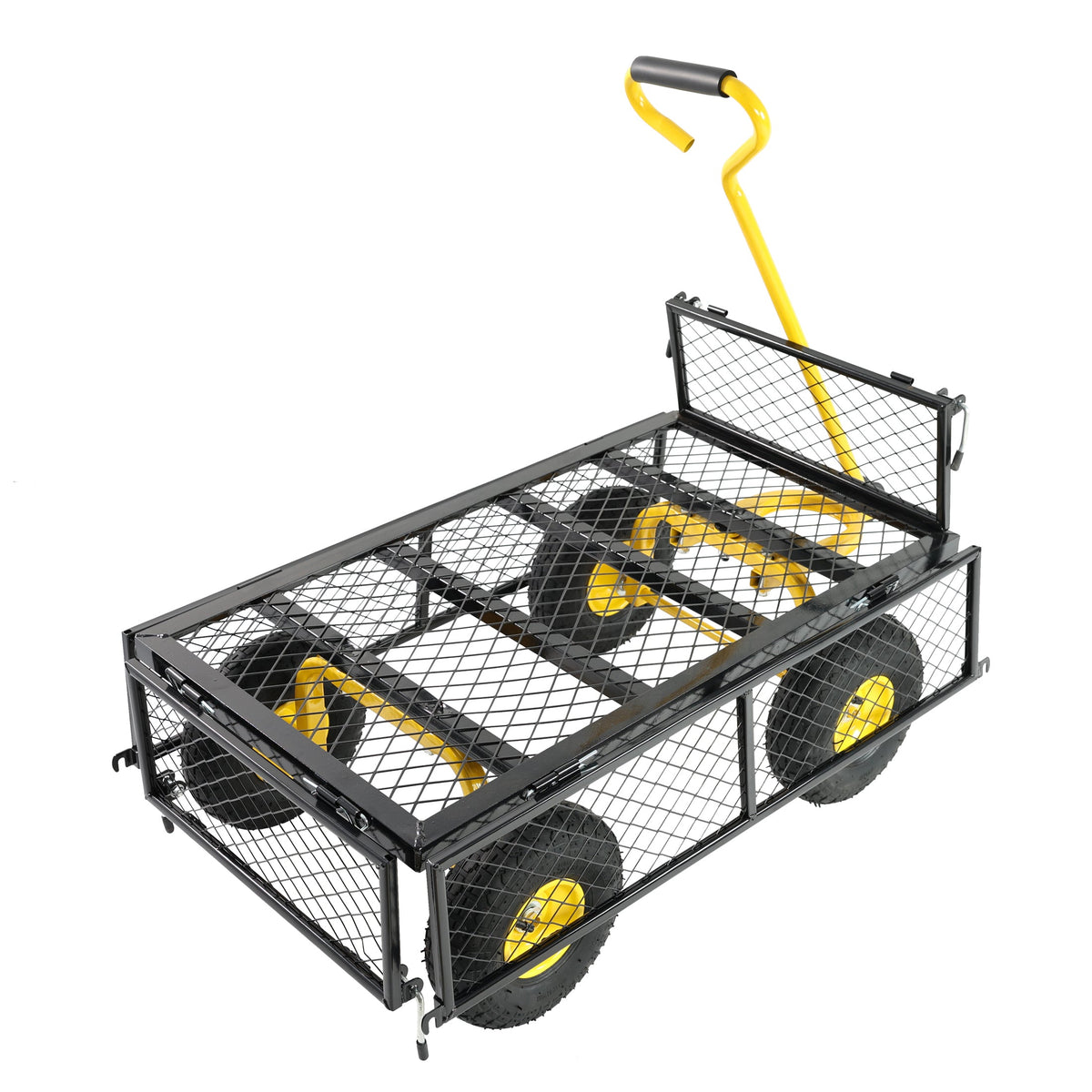 Outdoor Wagon Cart with Metal Frame - Green