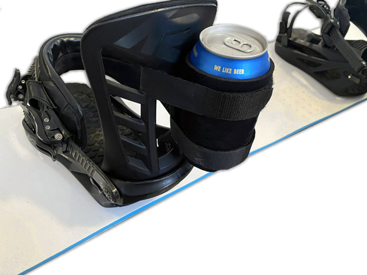 The Original Beer Binding — Ski & Snowboard Beer Can Holder