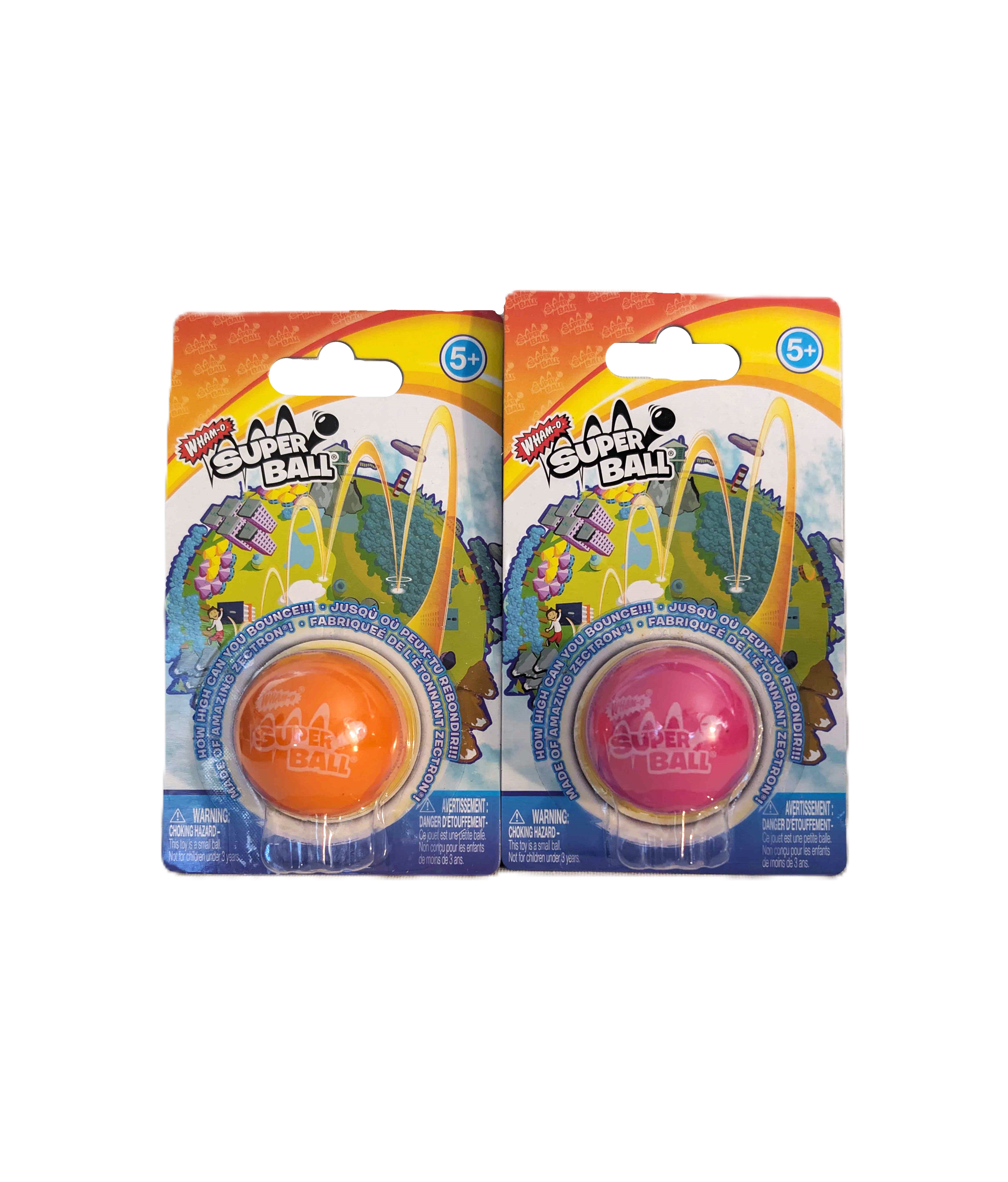 Wham-O Superball - Twin Pack Orange & Pink
