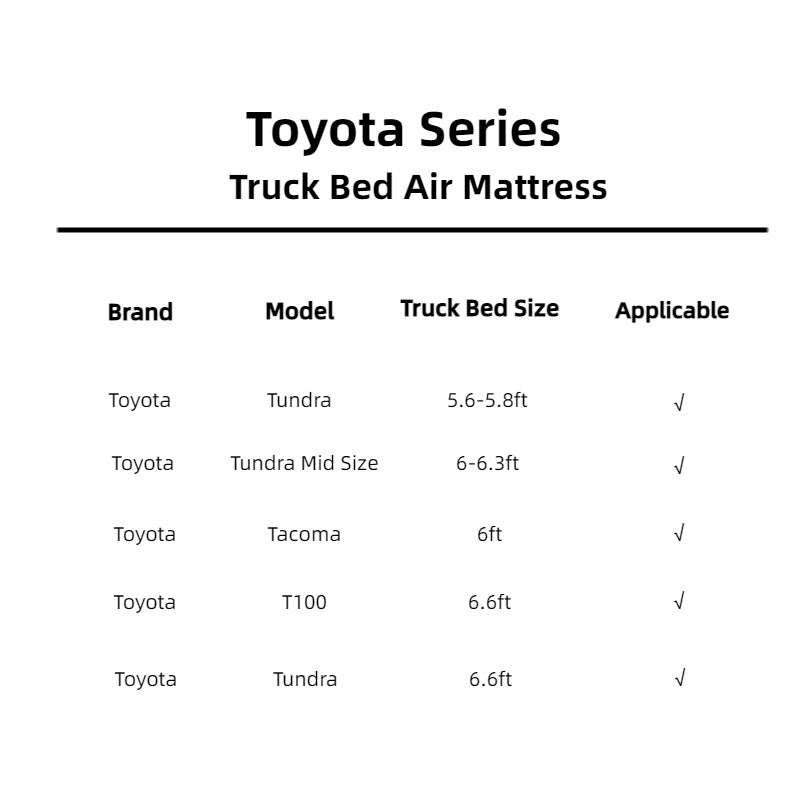 DikaSun Toyota 5.5-5.8ft | 6-6.5' Truck Bed Air Mattress