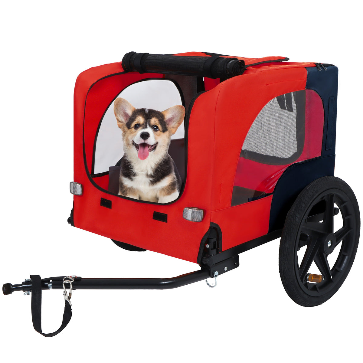 Pet Bike Trailer with Foldable Steel Frame - Small & Medium Pets
