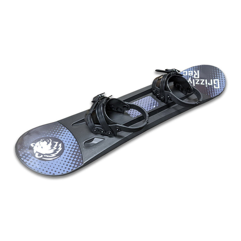 Beginner Kids Snowboard 95cm (38 Inches) With Adjustable Bindings, Shadow Black