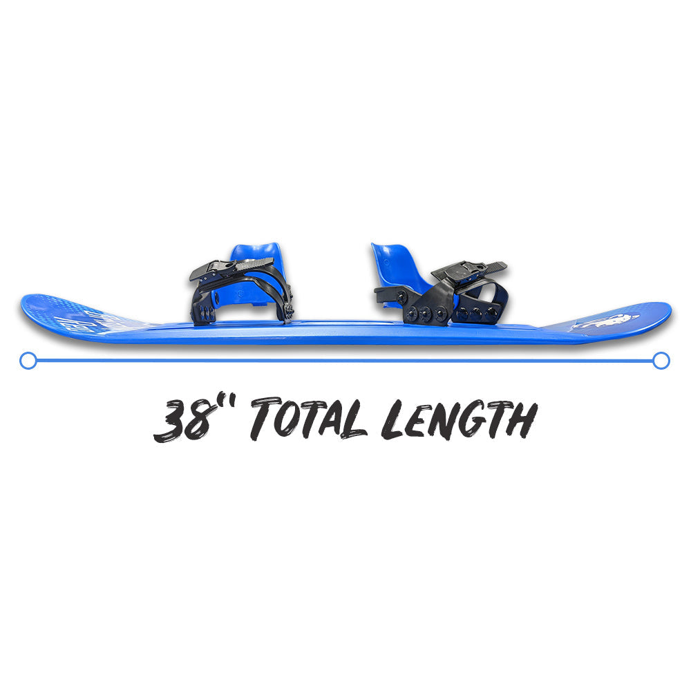 Beginner Kids Snowboard 95cm (38 Inches) With Adjustable Bindings, Vivid Blue