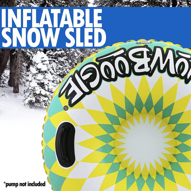 Snowboogie 37" Single Rider Inflatable Snow Tube Sled, Geometric Diamonds