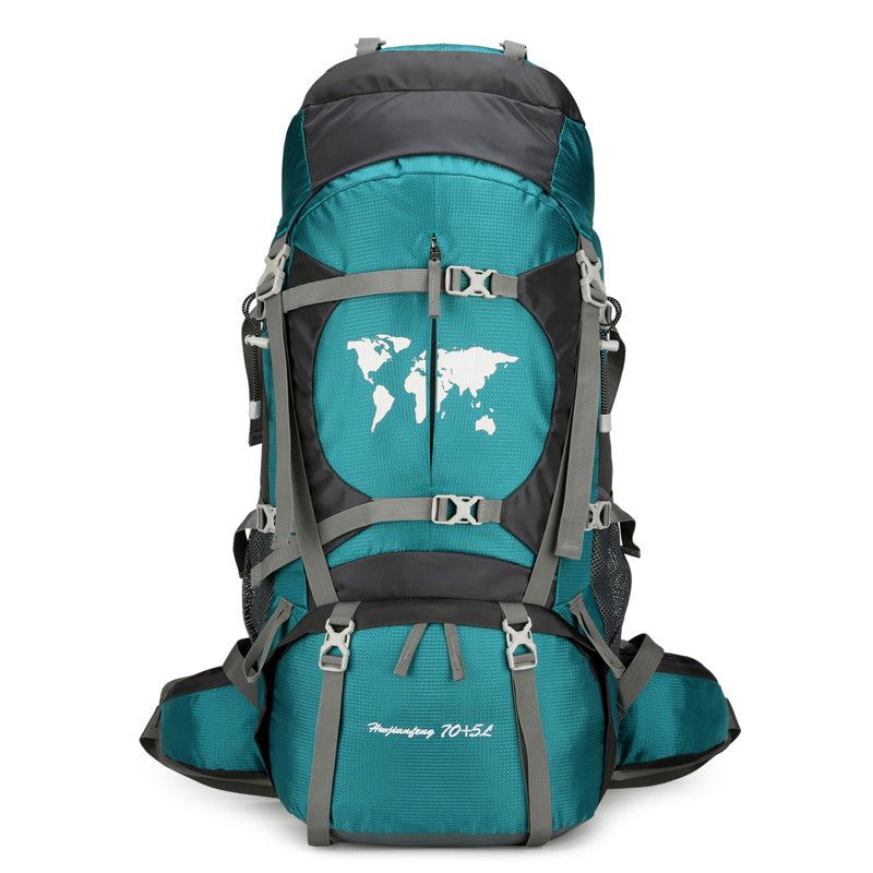 Climbing Bag, Professional Outdoor Large Capacity Backpack, Men's And Women's Hiking Off-road Backpack With Bracket, Travel Camping Backpack
