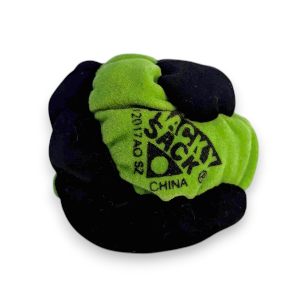 Hand Stitched Official Hacky Sack, Impact Green & Black