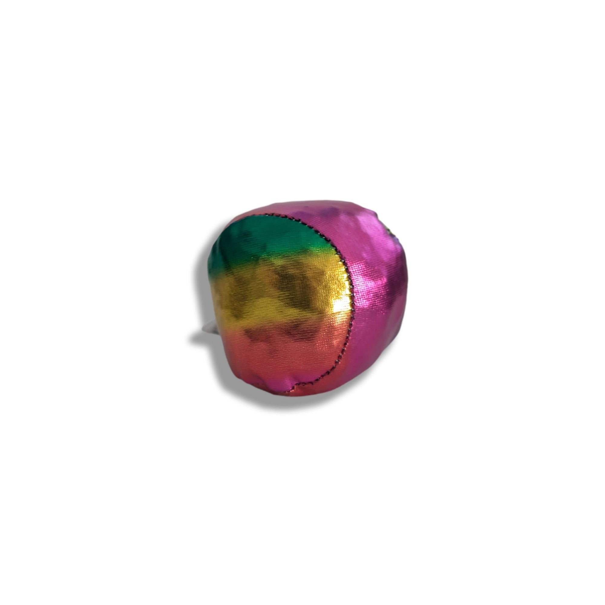 Metallic Rainbow Fabric Hacky Bag Sack 2in Polyester