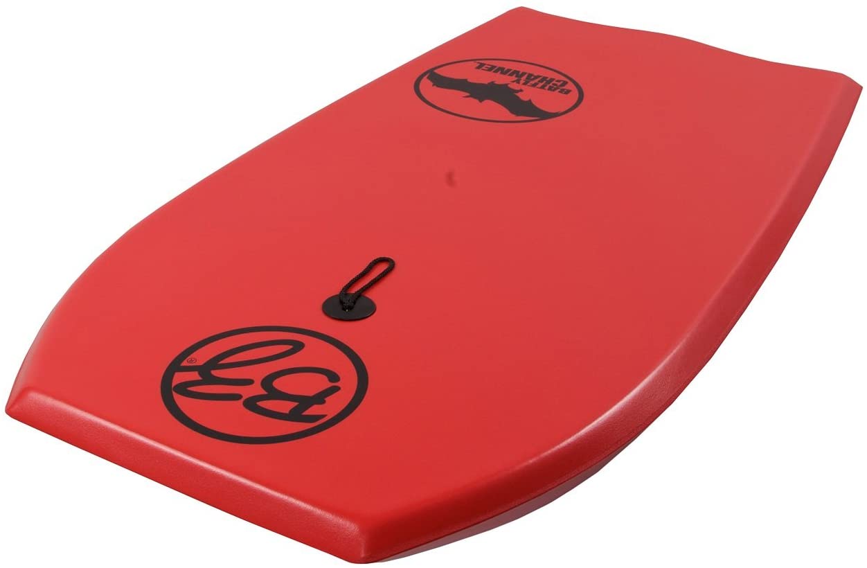 BZ Batfly Channel 41.5" Bodyboard with Coiled Leash, Red