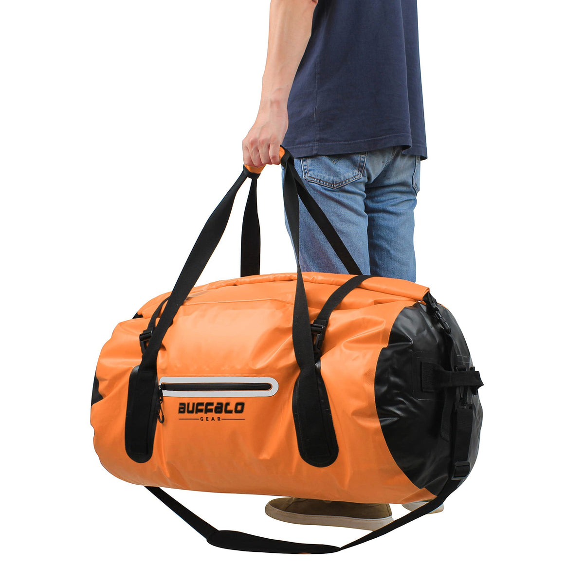 63QT/60L Waterproof Roll-Top Duffel Dry Bag | Thermo-Welded Seams | Kayaking, Fishing & Camping
