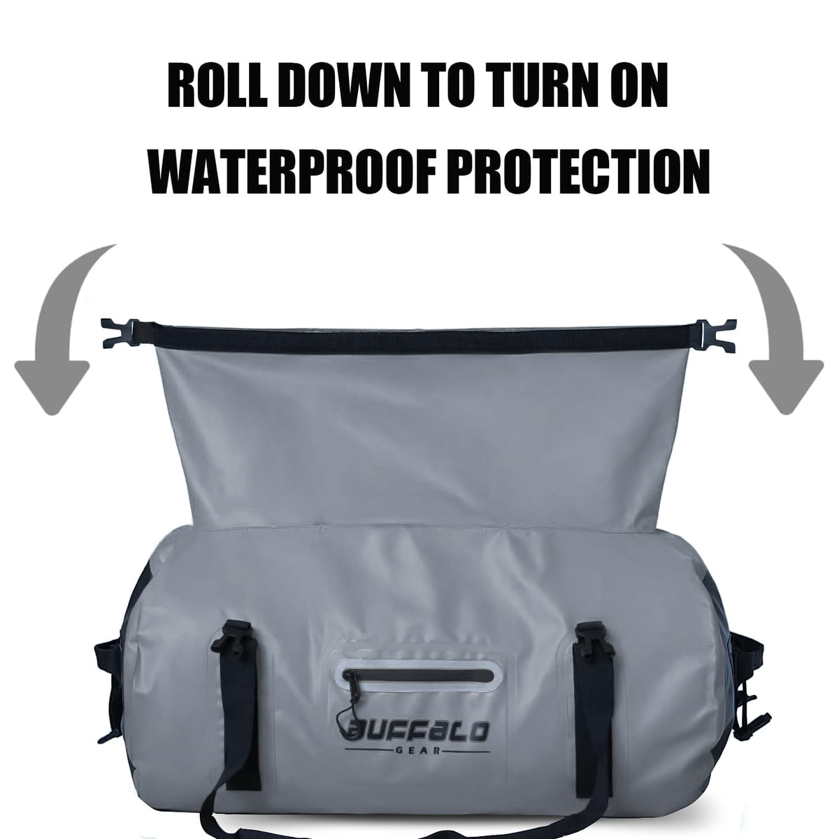 63QT/60L Waterproof Roll-Top Duffel Dry Bag | Thermo-Welded Seams | Kayaking, Fishing & Camping