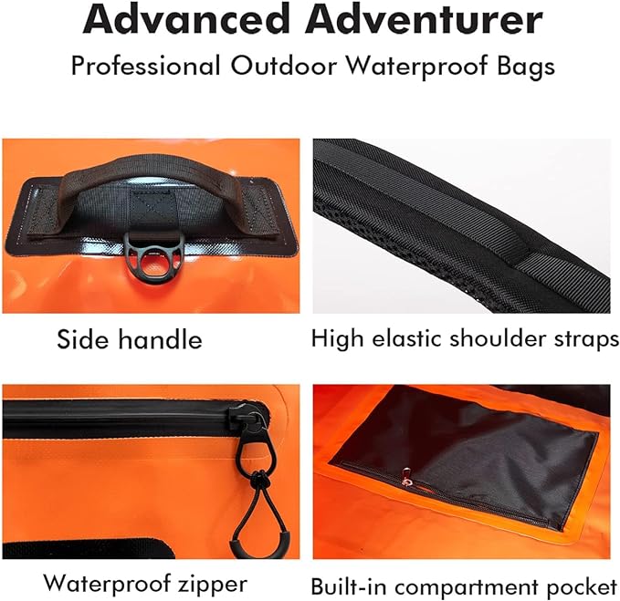 127QT/120L Duffel Dry Bag With Waterproof Zipper | Tear-Resistant Double Stitched | Kayaking, Fishing & Camping